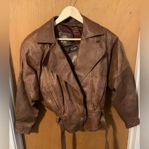 Vintage Adventure Bound Leather Jacket with Thinsulate Vest Lining